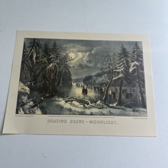Currier & Ives Print Lot of 12 - Orig. Folder 9" x 12" Reprints Wall Art Vintage - Picture 9 of 16